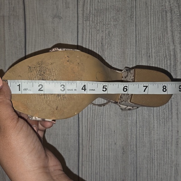 Steve Madden Women's Snake Print Block Heels Brown/Cream/Black Size 8.5 - Picture 8 of 13